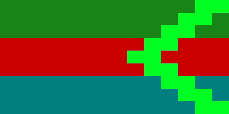 flag, green, republic, holly, nagnorno, red, 1080P, 3d and abstract, blue, azerbaijan, minecraft