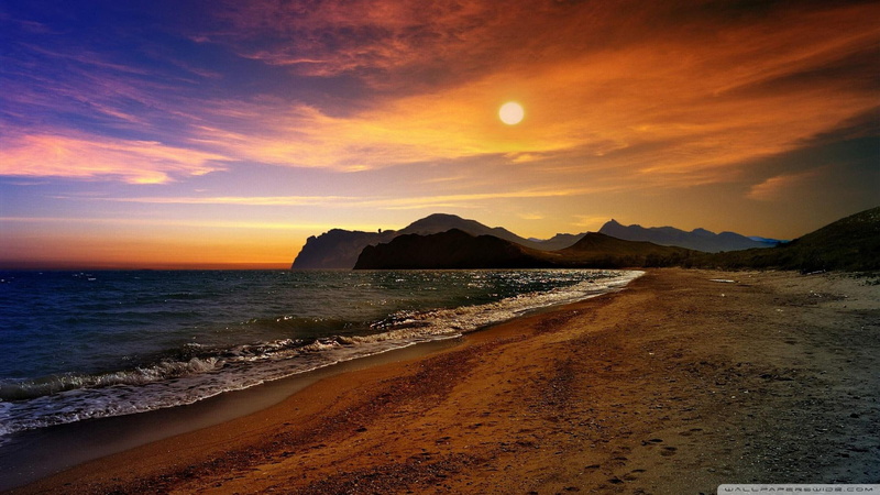 beach, crimea, 1080P, cliffs, nature and landscapes, clouds