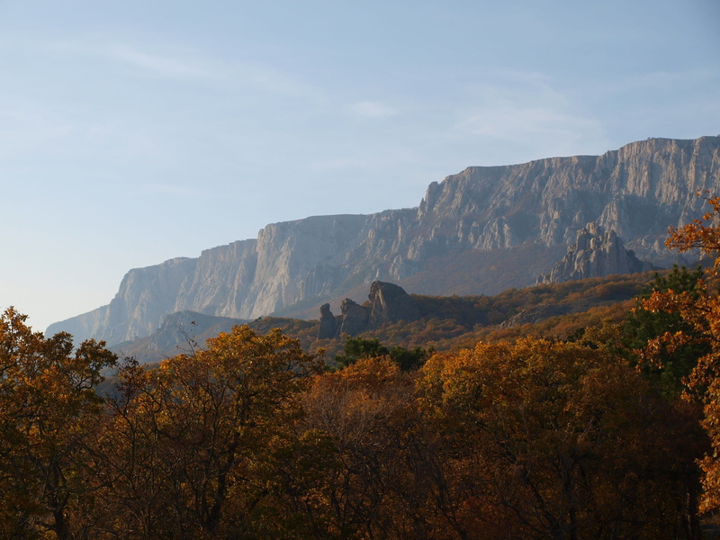 mountain peak, outdoors, mountains, scenics - nature, tranquil scene, forest, formation, tree, crimea, mountain, non-urban scene, beauty in nature, view