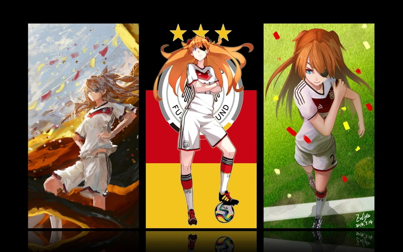 art and craft, boys, people, Neon Genesis Evangelion, girl, full length, Germany, anime, girls, real people, digital composite, leisure activity, anime girls