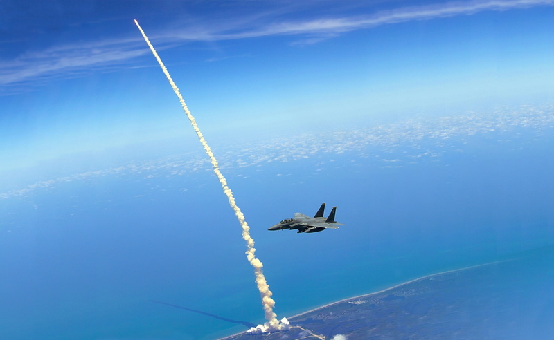 jet, no people, on the move, airplane, flying, nature, air vehicle, fighter, mode of transportation, Shuttle, plane, blue, water, sea, smoke - physical structure