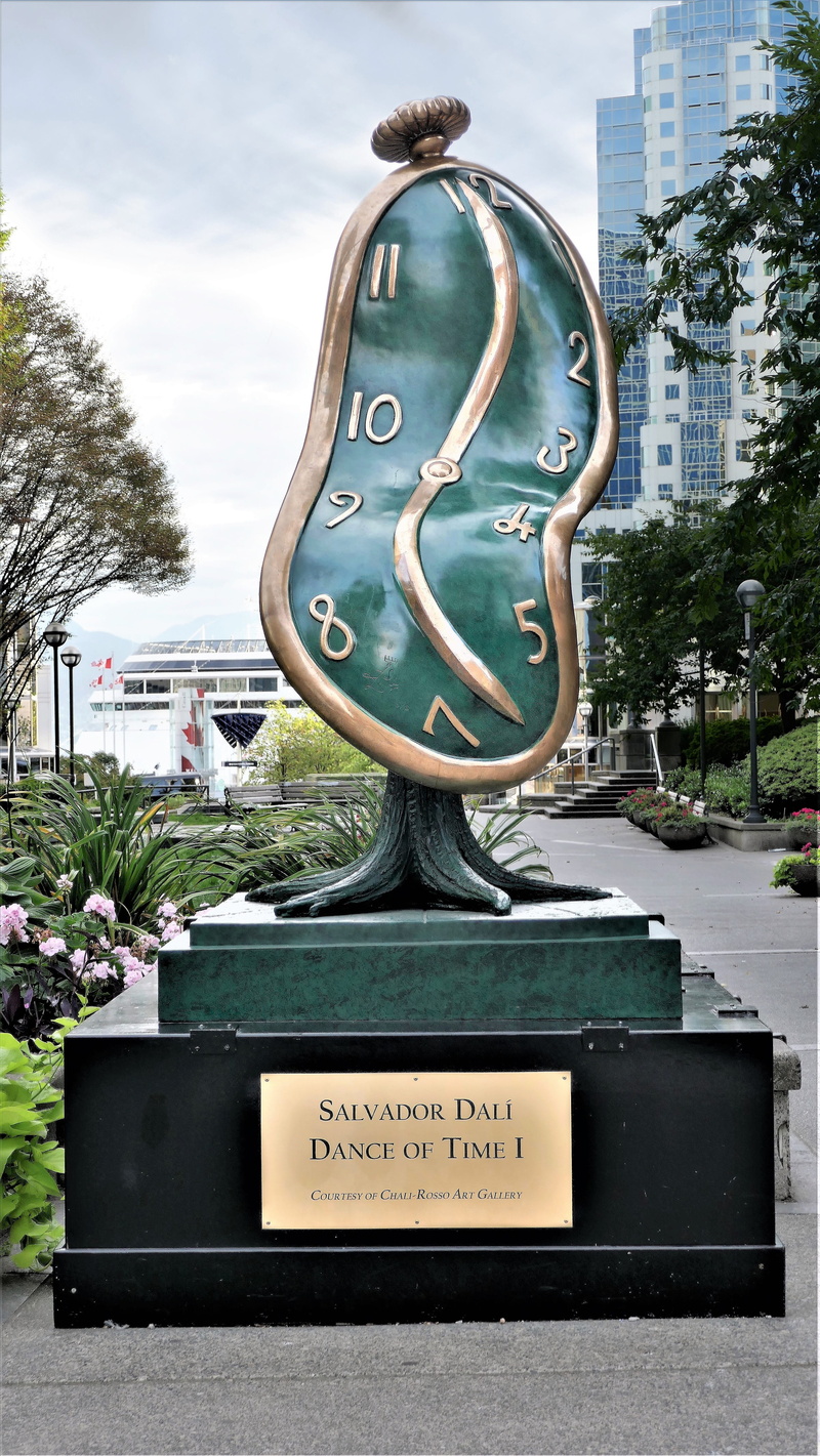 architecture, street, dali, nature, dance of time, communication, close-up, representation, tree, no people, focus on foreground, vancouver, building exterior