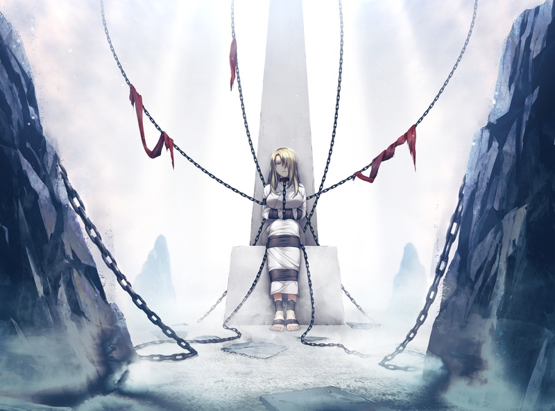 2K, girl., Deep One, chain, anime, games art