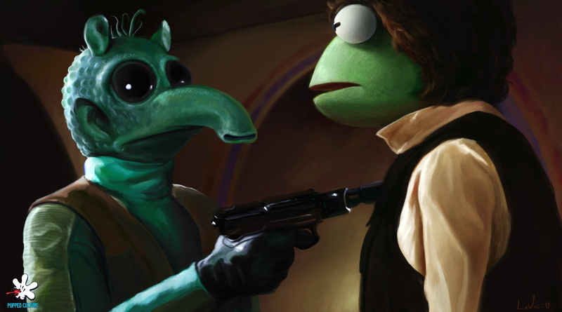 science fiction, Dan Luvisi, artwork, Star Wars, 720P, ArtStation, The Muppets, blaster, parody