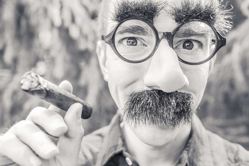 eyebrows, smoking cigar, glasses, cigarette, beard, cigar, walrus mustache, males, nose, hands, men, eyeglasses, leisure activity, funny, guy, smoking
