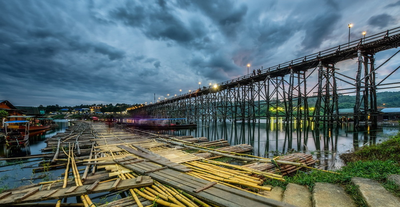 grass, water, transportation, clouds, pier, mode of transportation, connection, sky, no people, HDR, architecture, nautical vessel, nature, reflection