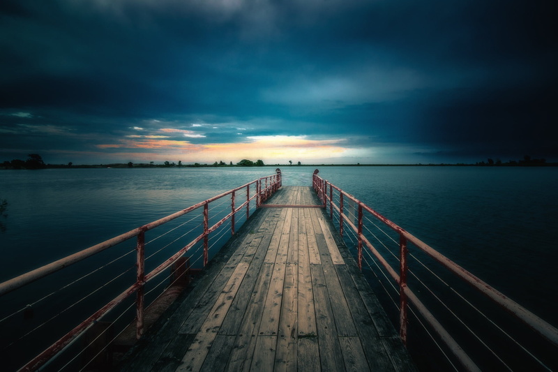 wood - Material, nature, direction, sunlight, bridge - Man Made Structure, the way forward, tranquil Scene, lake, reflection, 1080P, seascape, tranquility
