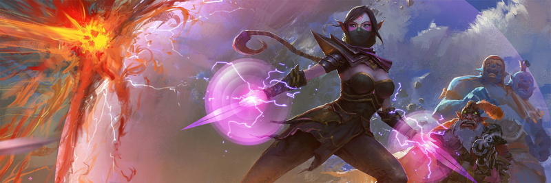 dancing, smoke - physical structure, Templar Assassin, clothing, illuminated, 2K, Ogre Magi, indoors, Dota 2, people, motion, celebration, Lanaya, arts culture and entertainment