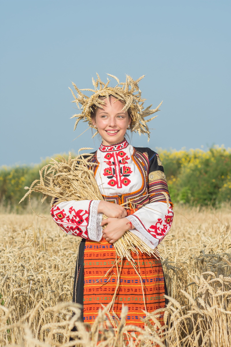 bulgaria, Harvest, national, burgas, sky, farming, growth, child, folklor, 5K, childhood, healthy, one person, agriculture, field, smiling, traditional