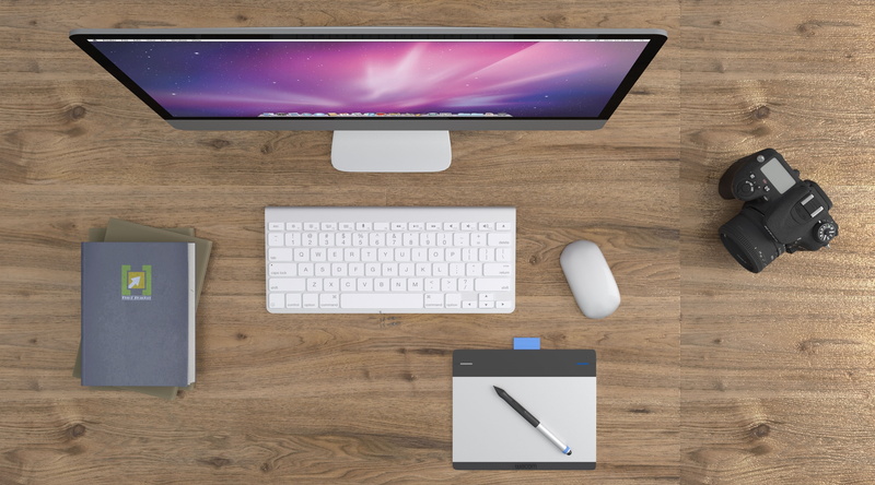 Computers, 3DComputerGraphics, computer monitor, Tech, Desk, computermonitor, directly above, Camera, Technology, indoors, 3DArt, Design, Work, three-dimensional