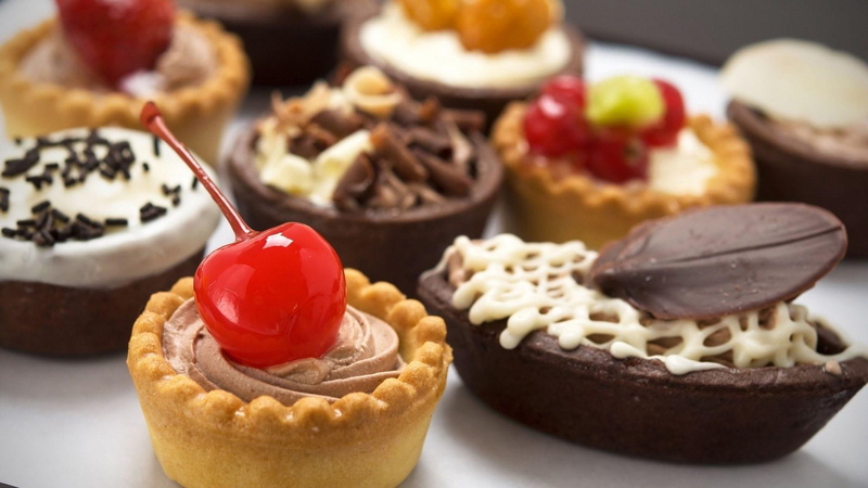 sweet, vanilla, chocolate, bakery, 3d and abstrac, pies, 1080P, abstract, delicious, cupcakes, dessert, cherry