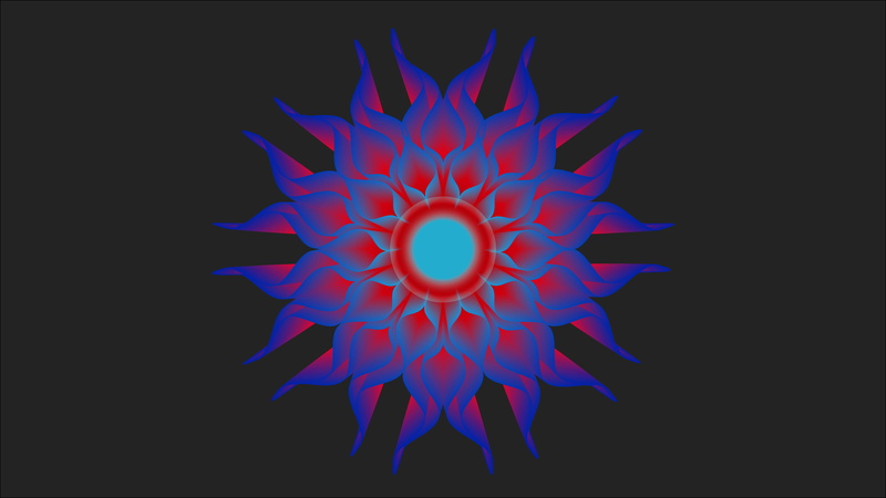 flower, abstrac, illustration, 8K, blue