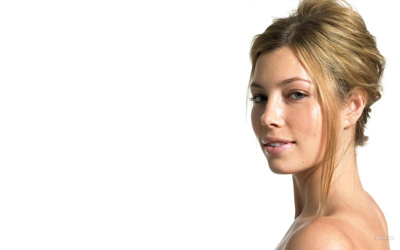 1080P, young women, human face, adult, white background, portrait, face, studio shot, looking at viewer, looking at camera, blond hair, one person, Jessica Biel