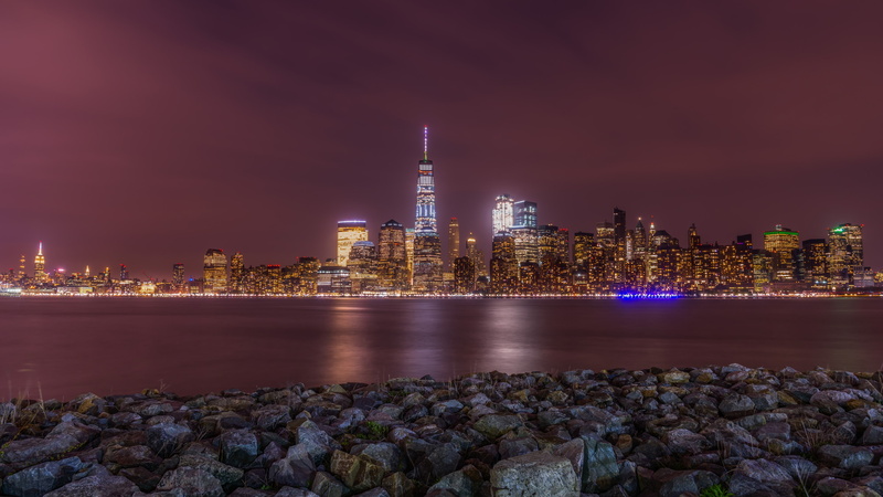 night, metropolis, united states, chicago, 4K, lake, lake michigan, reflection, skyline, cityscape, skyscraper, ilinois