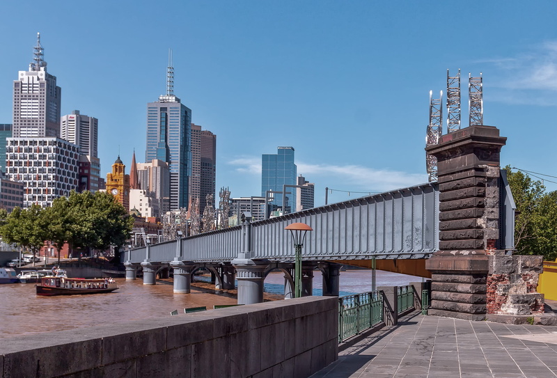 southbank, tower, nature, travel destinations, sandridge bridge, tall - high, modern, office building exterior, building exterior, bridge, bridge - man made structure