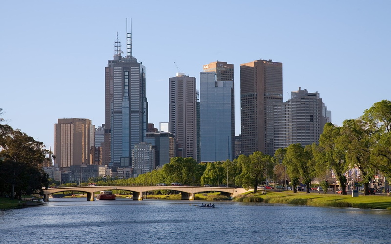 financial district, tower, built structure, Australia, River, waterfront, office, 720P, Buildings, plant, outdoors, Yarra, cityscape, landscape, building exterior