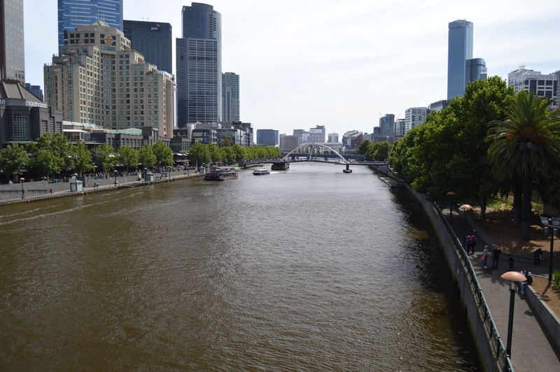 tower, transportation, incidental people, landmark, melbourne, sky, plant, yarra river, city life, building exterior, australia, buildings, nature, financial district