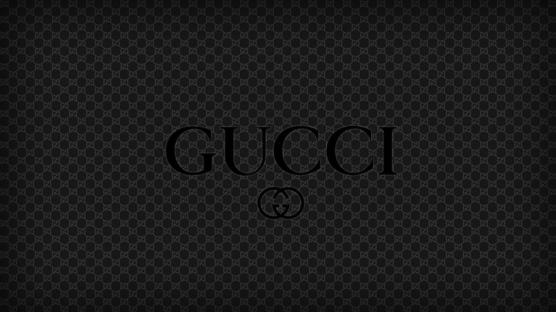 western script, silver colored, metal, Logo, pattern, communication, single word, 1080P, black color, text, simplicity, backgrounds, textured, Gucci, Brand