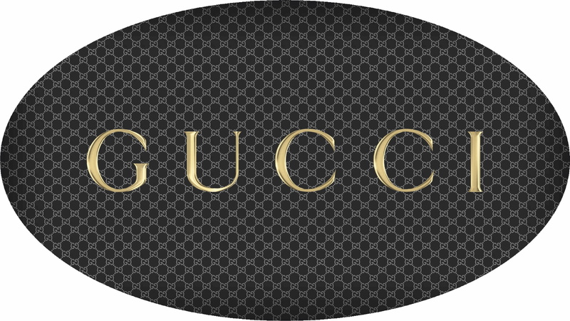 circle, communication, input device, Logo, Gucci, white background, indoors, text, still life, capital letter, western script, microphone, no people, cut out
