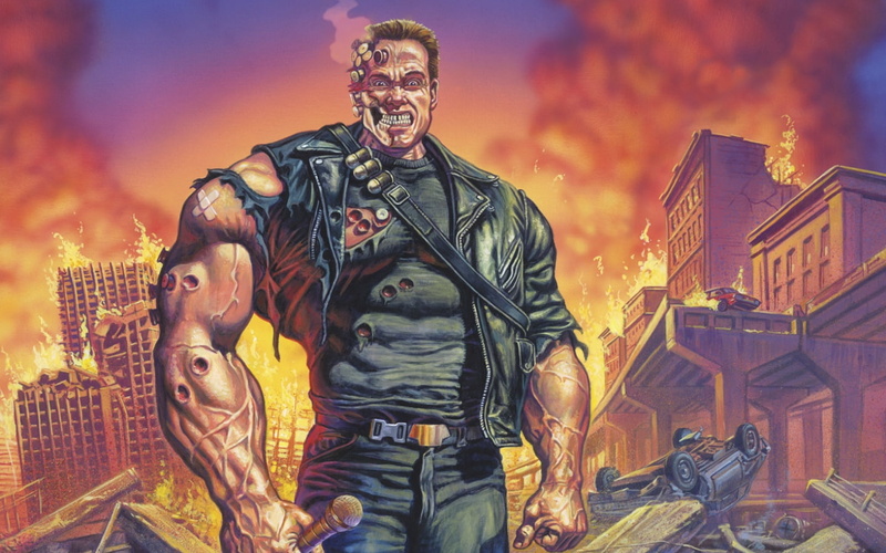 Robot, art, people, 720P, actors, Terminator, hd, schwarzenegger, T2, Arnold