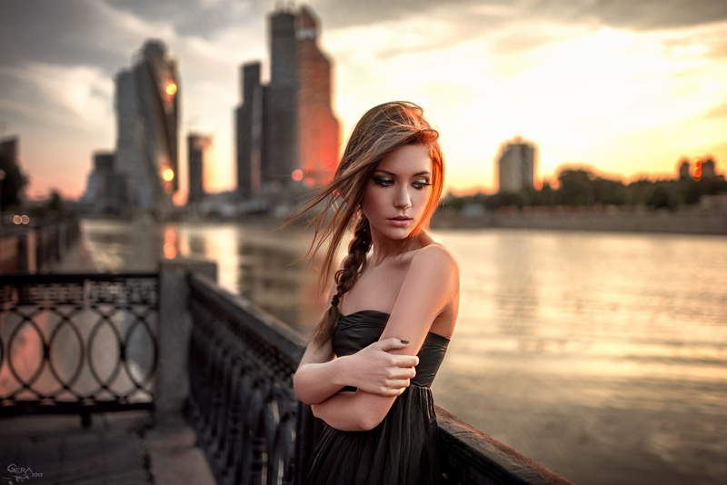 women, 1080P, portrait, model, brunette, Ksenia Kokoreva, face