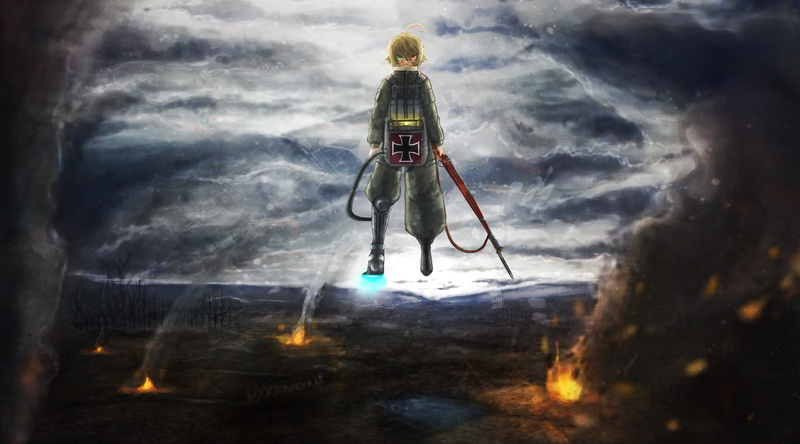 tanya degurechaff youjo senki military gun magic war, 1080P