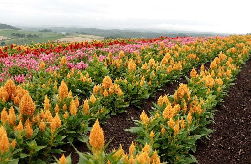 farm, yellow, flower, flowers, purple, tranquil scene, blossom, beauty In Nature, multi Colored, botany, land, nature, day, assorted, red, no People, bright
