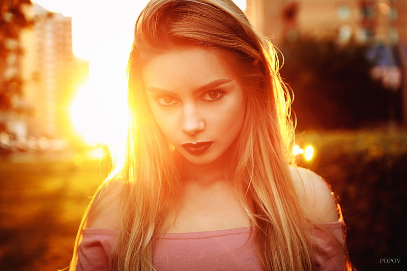 emotion, women outdoors, blonde, bare shoulders, sunlight, hairstyle, beauty, summer, outdoors, human hair, sunset, young adult, hair, looking at viewer