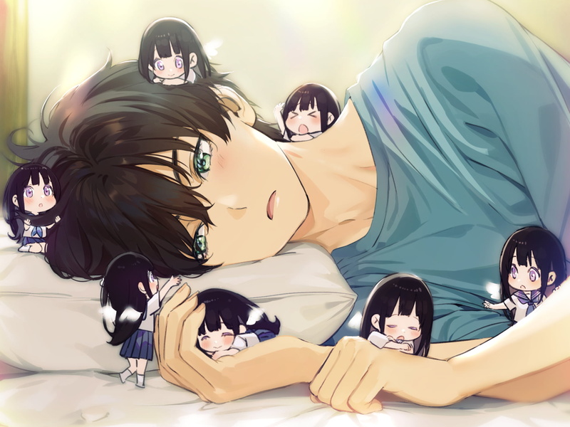 1080P, Hōtarō Oreki, Eru Chitanda, Hyouka, Anime