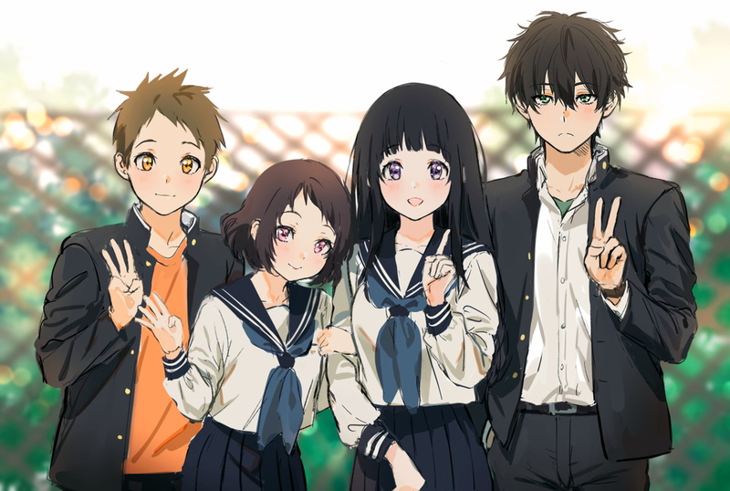 Mayaka Ibara, Anime, Hyouka, Satoshi Fukube, Eru Chitanda, Hōtarō Oreki, 1080P