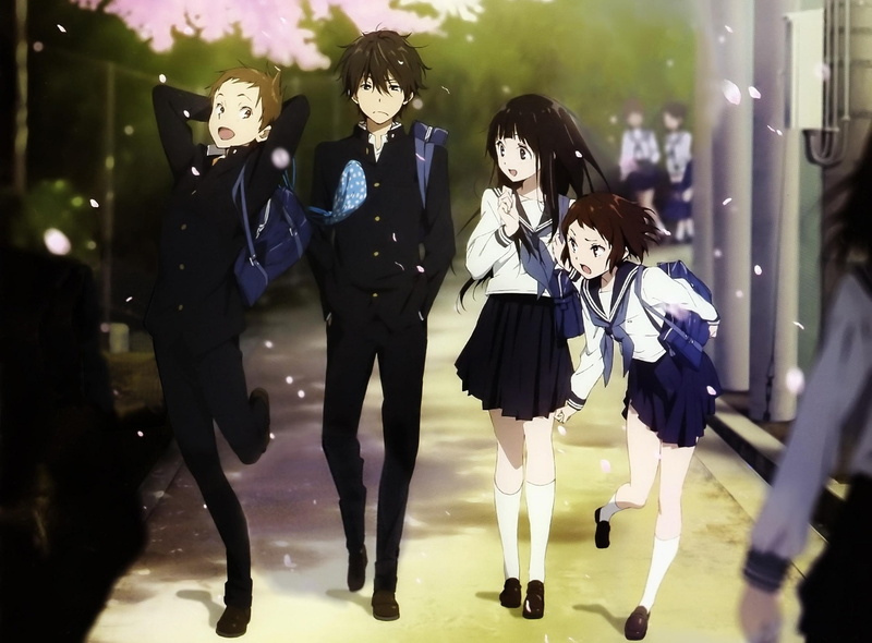 Eru Chitanda, Hyouka, Mayaka Ibara, Hōtarō Oreki, 1080P, Satoshi Fukube, Anime