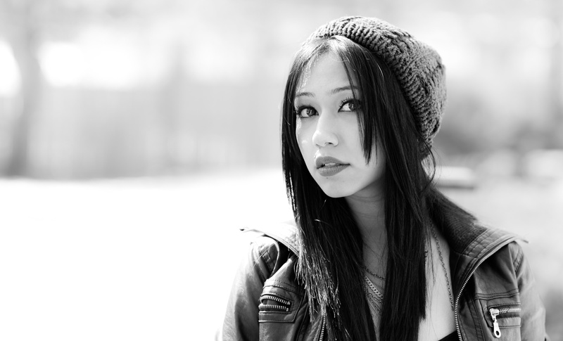 hairstyle, headshot, teenager, Asian, 4K, looking, beauty, adult, women, lifestyles, leisure activity, real people, long hair, looking away, warm clothing