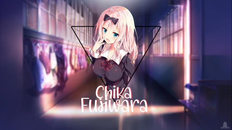 Chika Fujiwara, 4K, anime, Kaguya-Sama: Love is War, school, anime girls, picture-in-picture