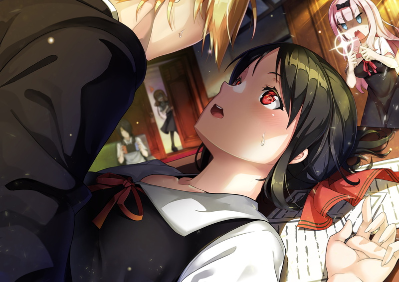 Shirogane Miyuki, Kaguya-Sama: Love is War, Kaguya Shinomiya, 4K, anime boys, Miko Iino, Chika Fujiwara, anime girls