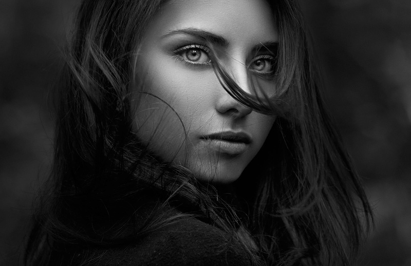 black background, b/W photo, 1080P, long hair, nadya, adult, one person, hutagalung, beautiful people, young women, beautiful woman, headshot, body part