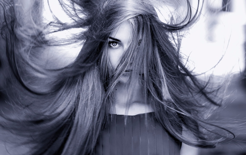 portrait, hair, stroke, 1080P, Nadya