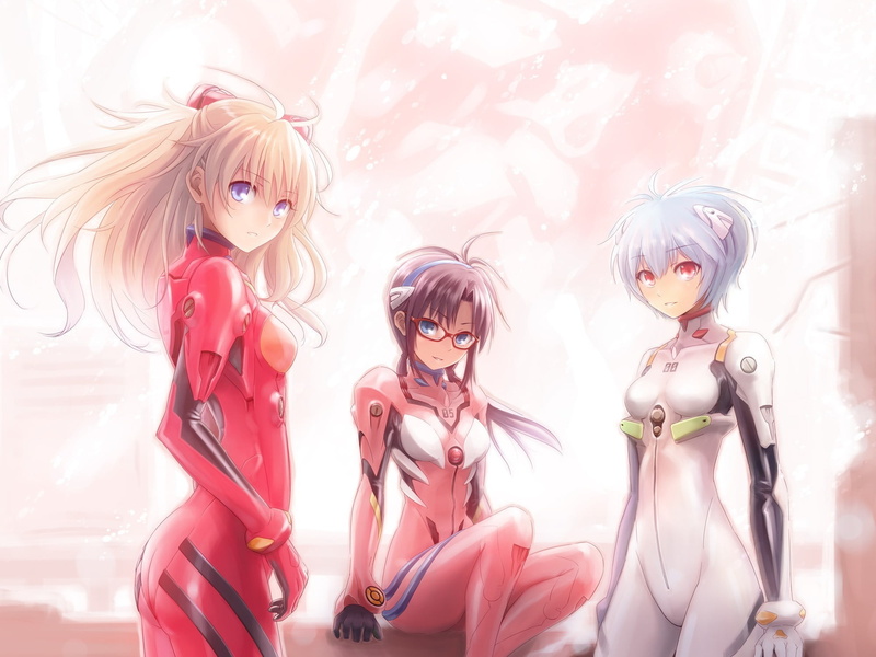 digital composite, Neon Genesis Evangelion, hairstyle, human representation, women, female likeness, young women, creativity, indoors, representation, looking at camera