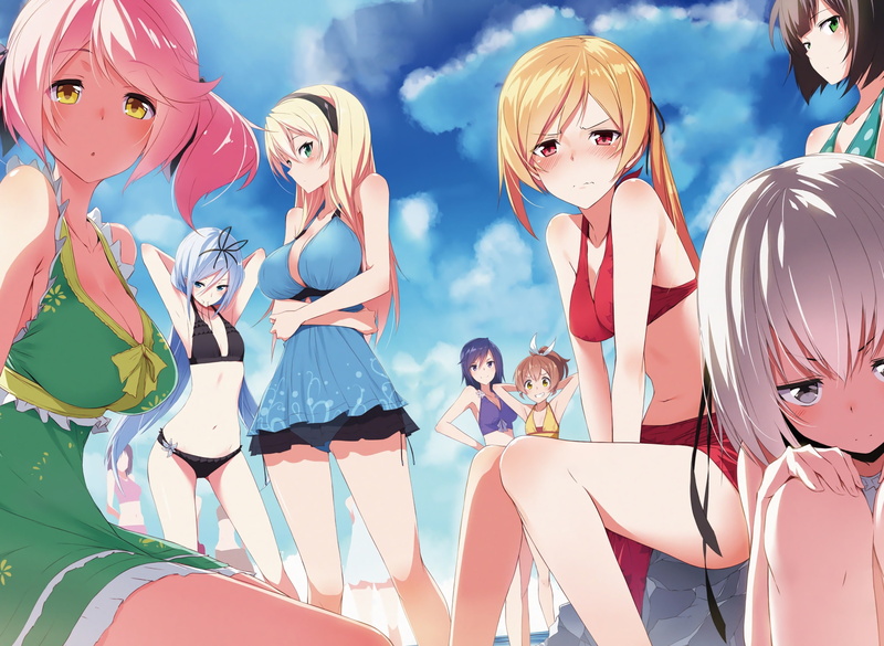 celestia ralgris, 2K, Anime, saijaku muhai no bahamut, krulcifer einfolk, airi arcadia
