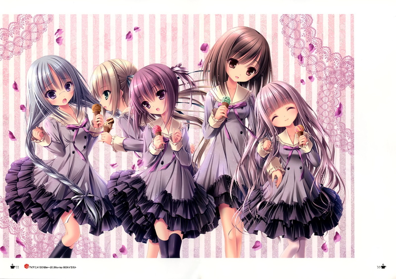 child, cute, Ro-Kyu-Bu!, Kashii Airi, anime girls, Misawa Maho, looking at camera, girls, women, people, purple, auto post production filter, females, bangs