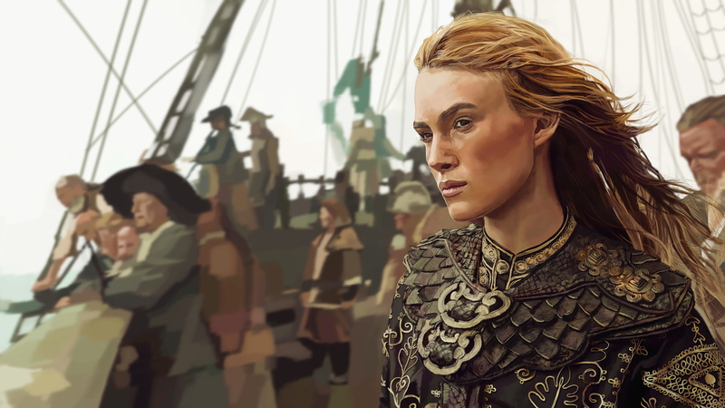 Pirates, Elizabeth Swann/Turner, Pirates of the Caribbean:At worlds end, 4K, Keira Knightley