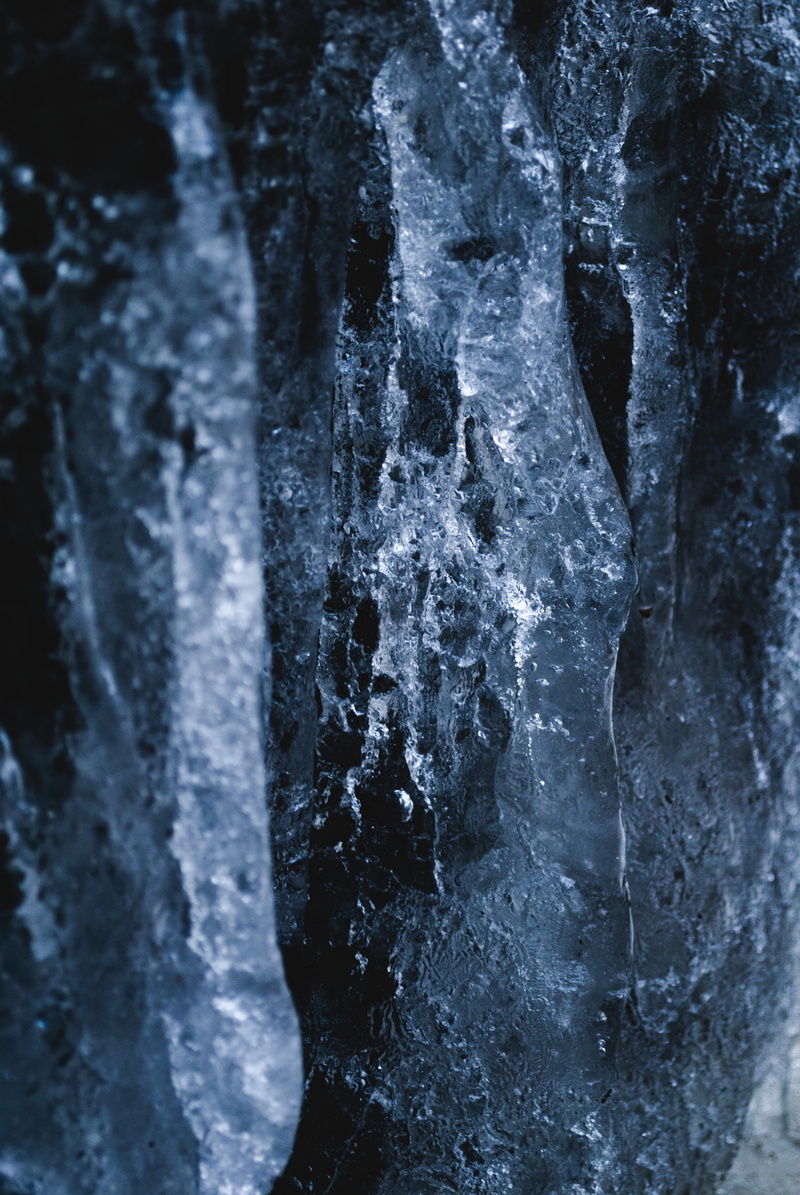 full frame, ice, gray, flowing water, outdoors, mountain, surface, melting, hiking, close, focus on foreground, solid, no people, purity, climbing, beauty in nature