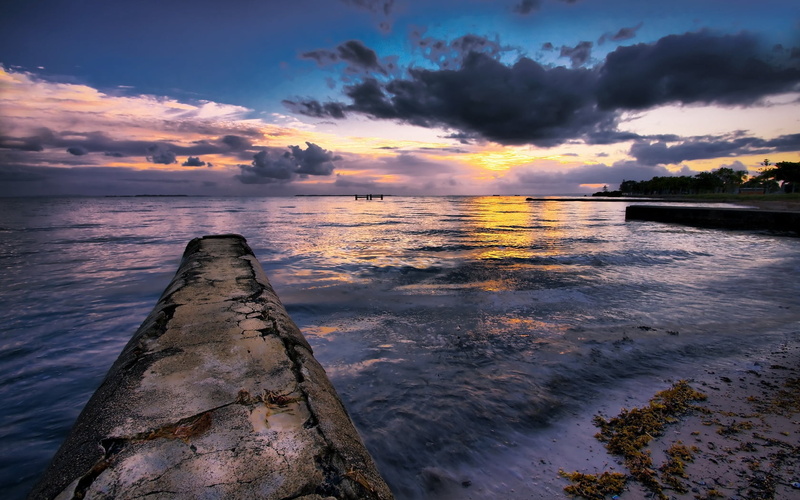 relaxation, horizon, scenics, twilight, idyllic, dawn, sunset, stone, beauty In Nature, thailand, vacations, horizon Over Water, land, cloud - Sky, cloudscape