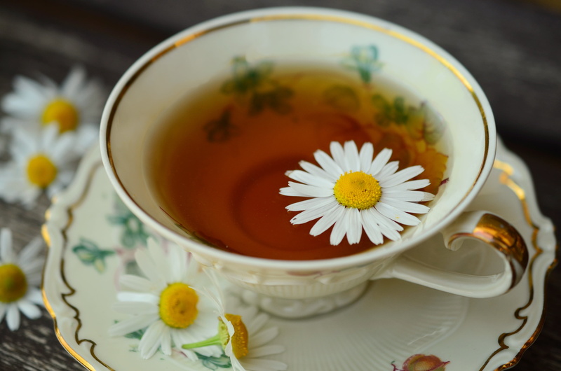 freshness, close-up, heat - Temperature, gold, indoors, medicinal herbs, cup, herbal medicine, crockery, gold edge, 4K, tea - Hot Drink, healthy, flower