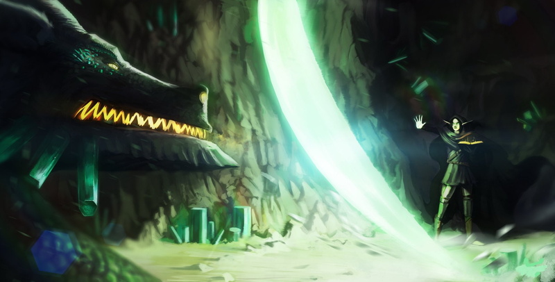 Magic, Crystal, Cave, Elf, Fantasy, Dragon, Wizard, 1080P