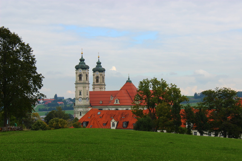 plant, building, spirituality, diocese of augsburg, day, nature, cloud - sky, meadow, Bavaria, spire, architecture, places of interest, abbey, place of worship