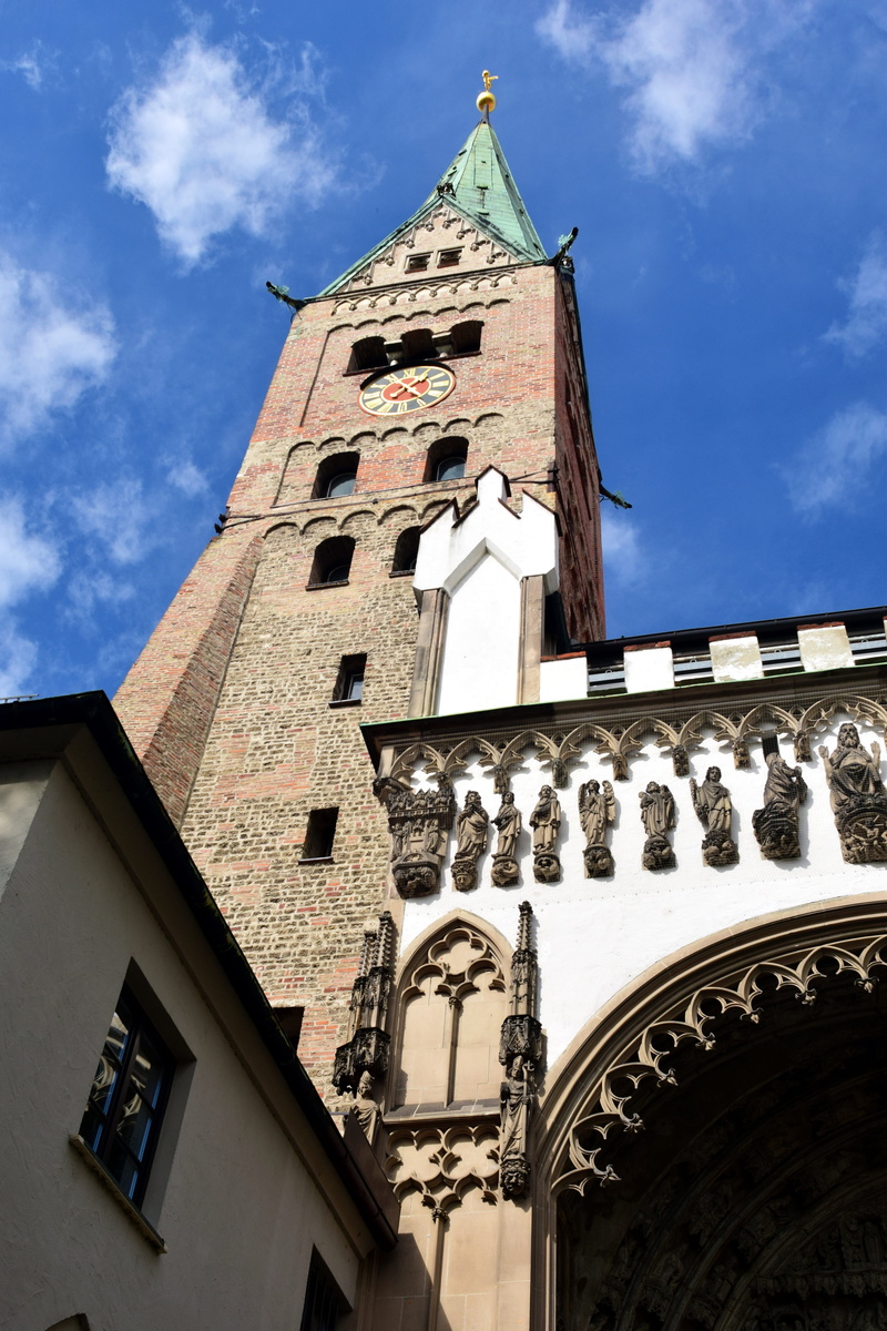 augsburg cathedral, augsburg, building, spirituality, the cathedral of augsburg, in the sky, built structure, belief, church, dom, building exterior, 5K