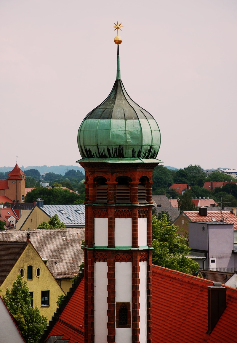onion dome, europe, 2K, architecture, cityscape, belief, no people, day, germany, old, augsburg, spirituality, house, residential district, nature, city