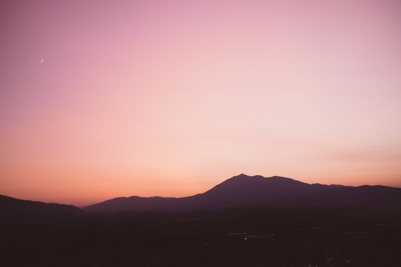 landscape, scenics - nature, pink color, 4K, copy space, environment, hour, orange, non-urban scene, romantic sky, nature, moon, no people, kosovo, travel