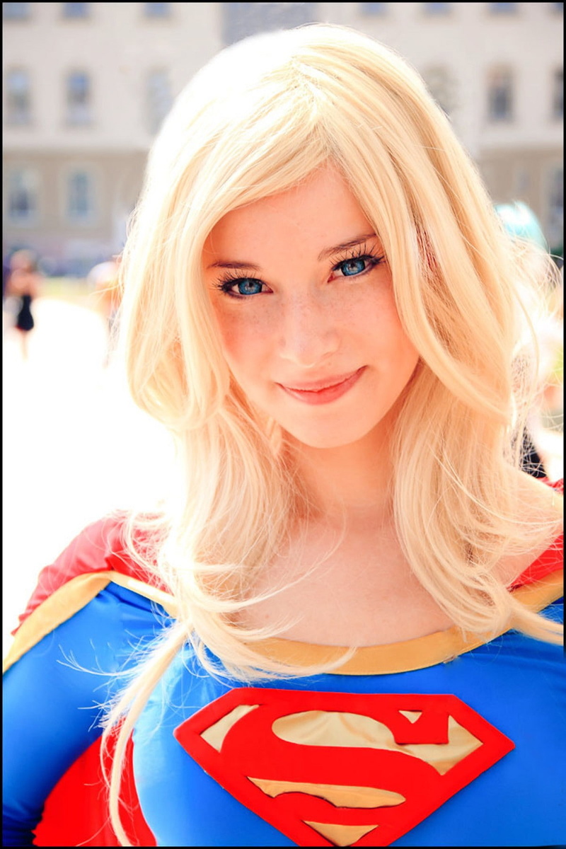 720P, blue eyes, Supergirl, women, blonde, Enji night