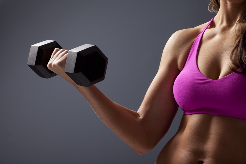 Triceps women, fitness, 5K, dumbbell